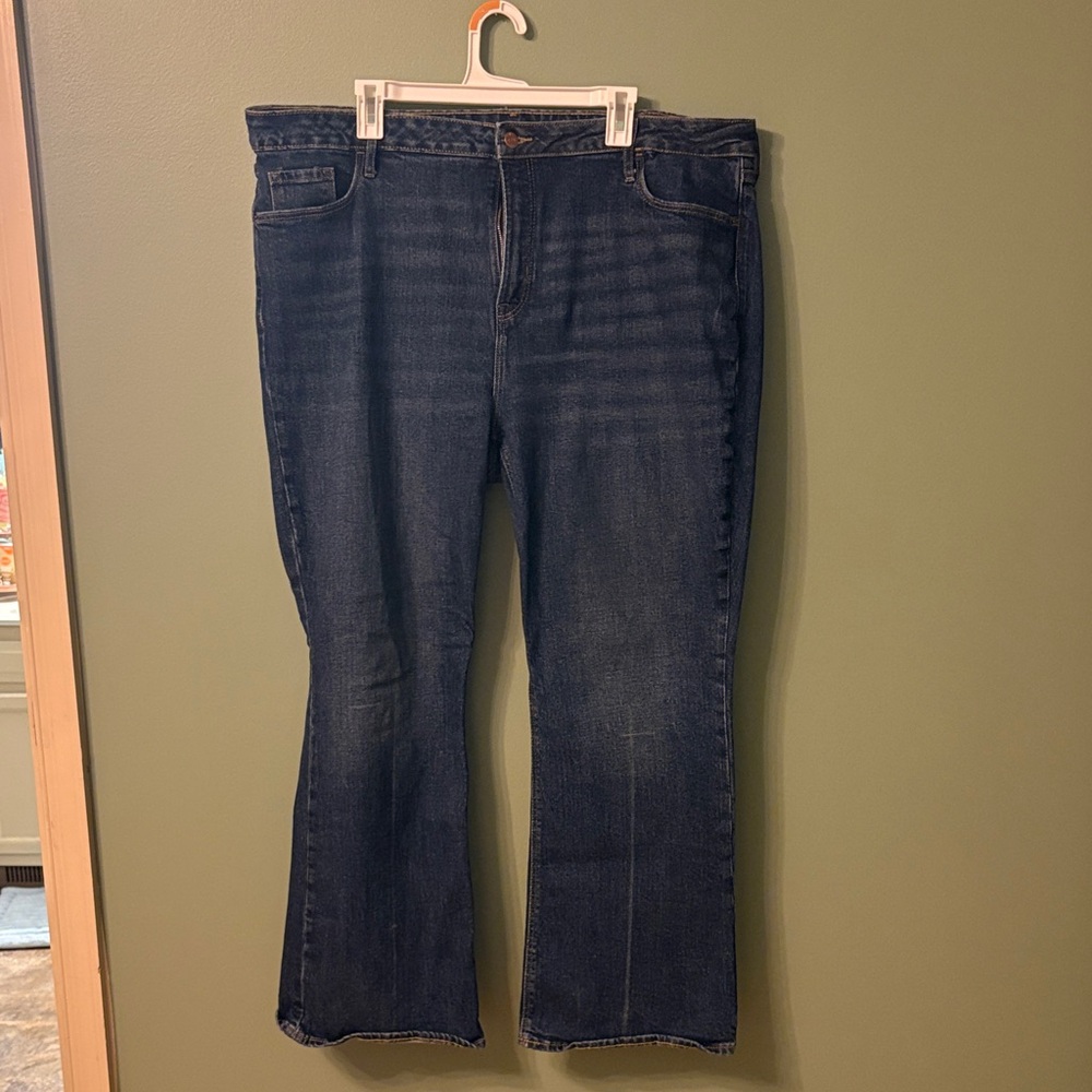 Old Navy Extra High-Rise Flare Jeans - Dark Blue
